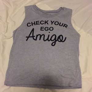 Graphic tank size medium.